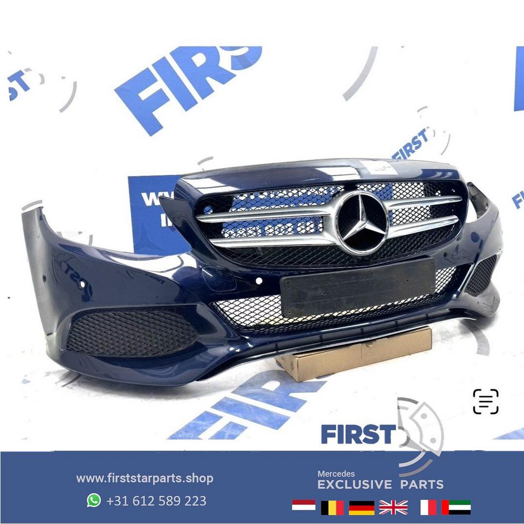 W205 VOORBUMPER COMPLEET + GRIL Mercedes C Klasse 2014-2018, Auto-onderdelen, Carrosserie en Plaatwerk, Gebruikt, -, Voor, Ophalen of Verzenden