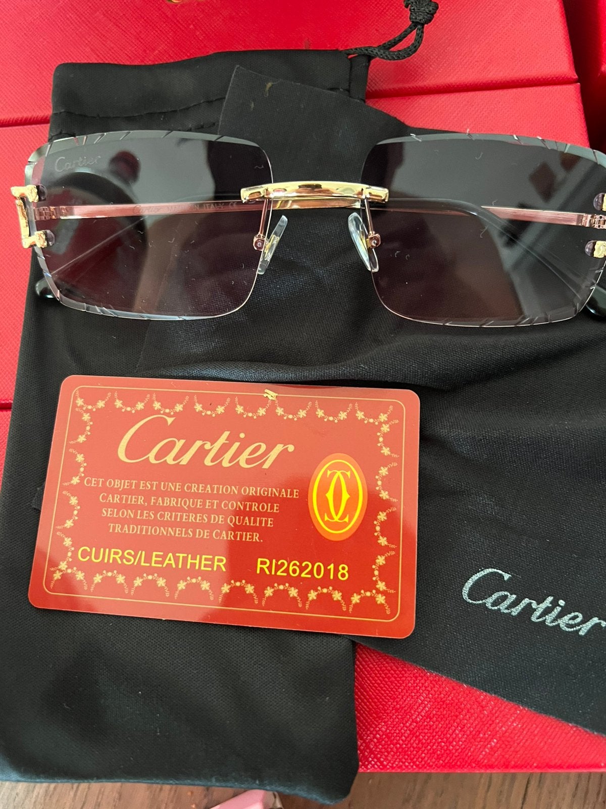 Cartier bril paarse glazen NIEUW!, Ophalen of Verzenden, Zo goed als nieuw, Overige merken