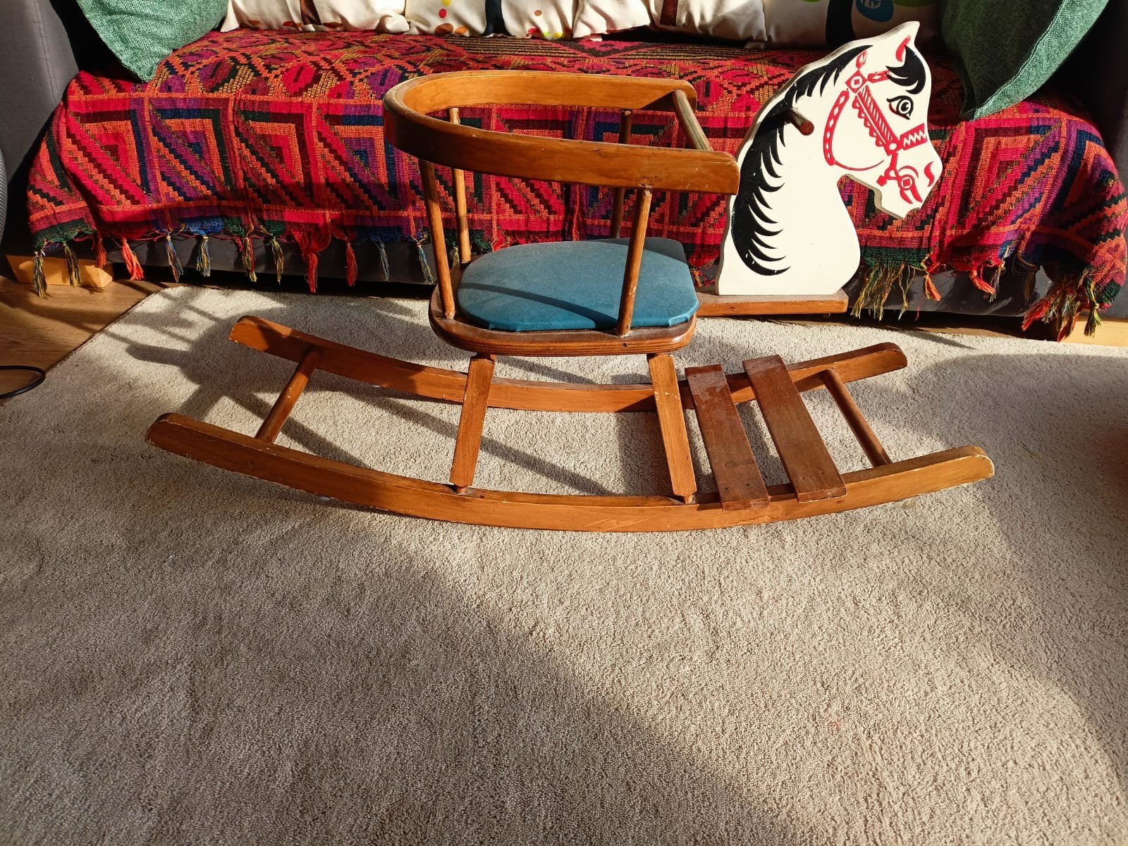 Houten schommelpaard met zitje voor peuters, Ophalen, Gebruikt, Overige typen