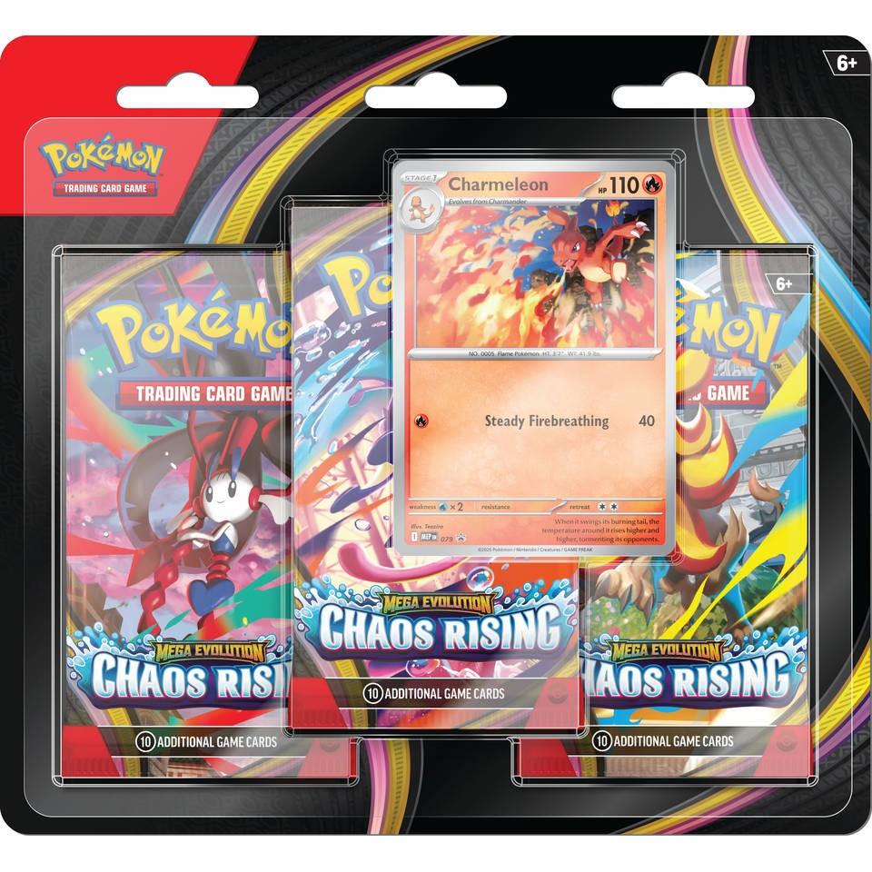 3 pack blister Pokemon Chaos Rising, Ophalen of Verzenden, Zo goed als nieuw, Foil
