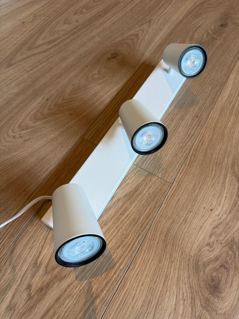 Philips LED Plafondspot/Wandspot - Wit, 3 spots, Ophalen of Verzenden, Gebruikt, Plafondspot of Wandspot