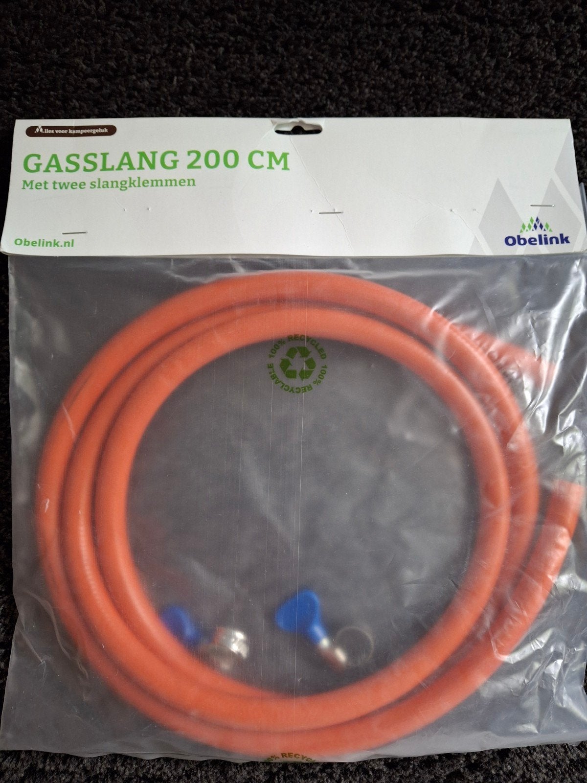 Gasslang Obelink 200 cm, Ophalen of Verzenden, Nieuw, Kabel of Snoer