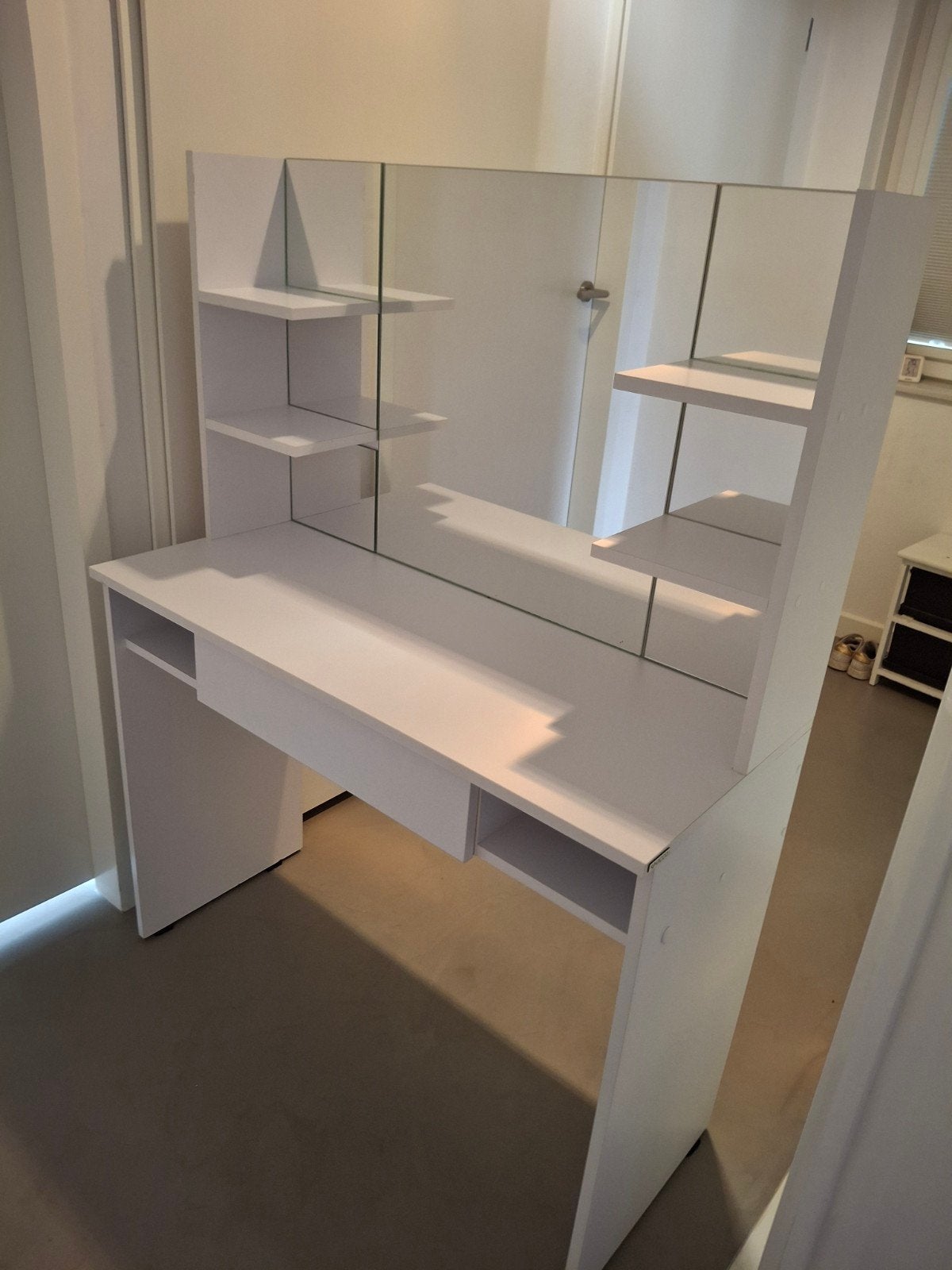 Make-uptafel "VICCO" Wit met krukje en LED-verlichting, Ophalen, Gebruikt, 100 tot 150 cm, 50 tot 100 cm