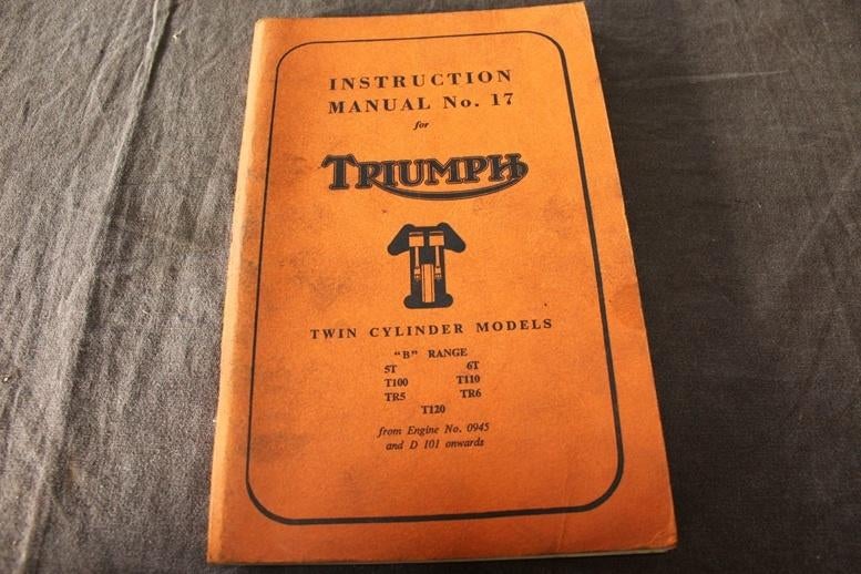Triumph 5T 6T T100 T110 TR5 TR6 T120 1963 instruction manual, Motoren, Ophalen of Verzenden, Triumph