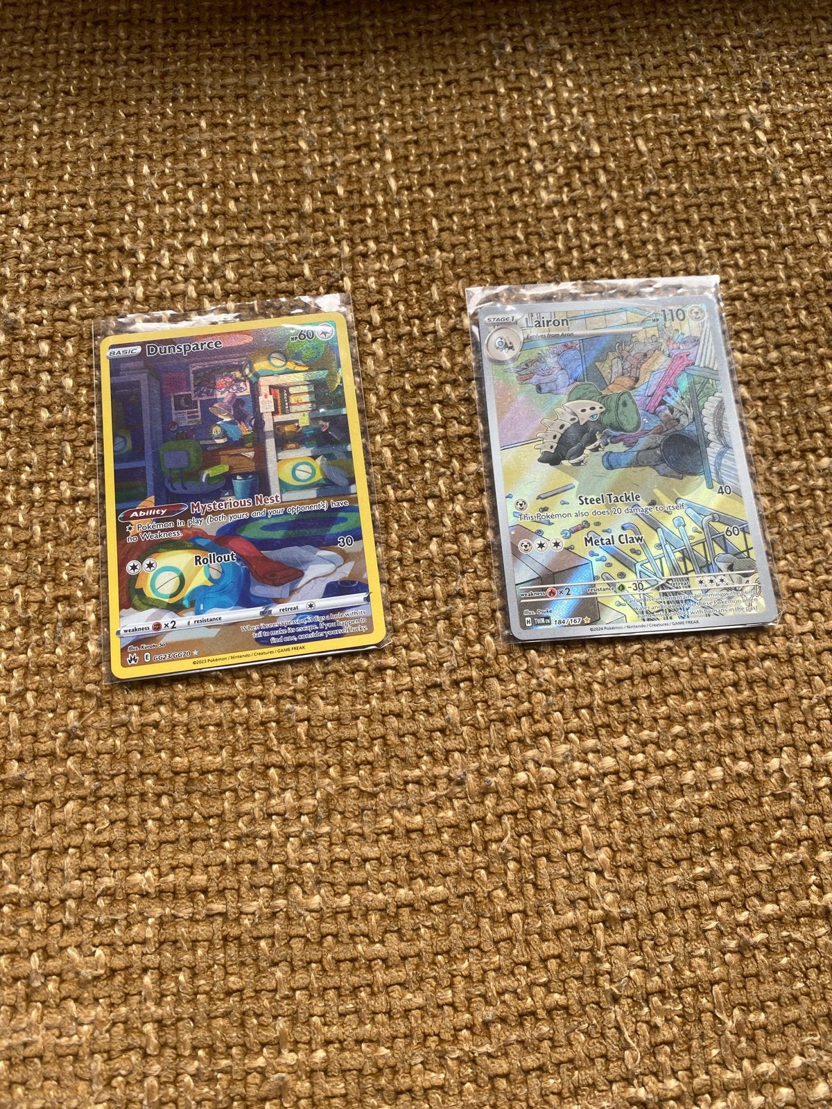Pokémon Kaarten: Dunsparce en Lairon, Ophalen, Zo goed als nieuw, Meerdere kaarten