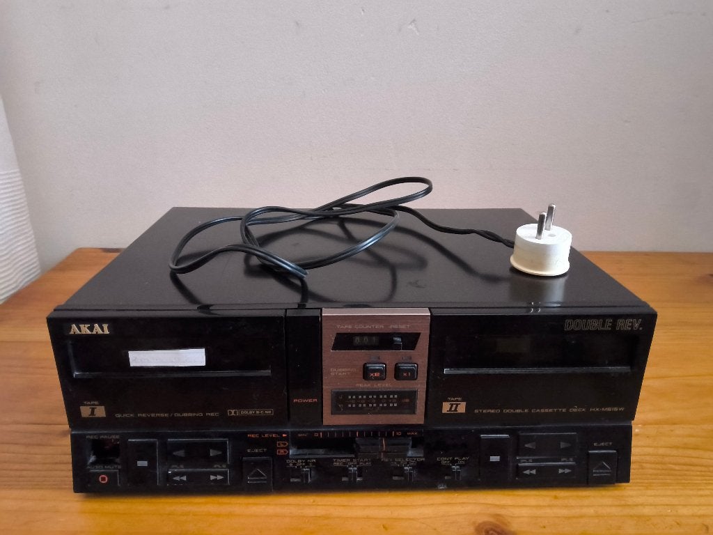 AKAI dubbel cassettedeck HXM616W werkend, Audio, Tv en Foto, Cassettedecks, Ophalen, Dubbel, Akai, Tiptoetsen