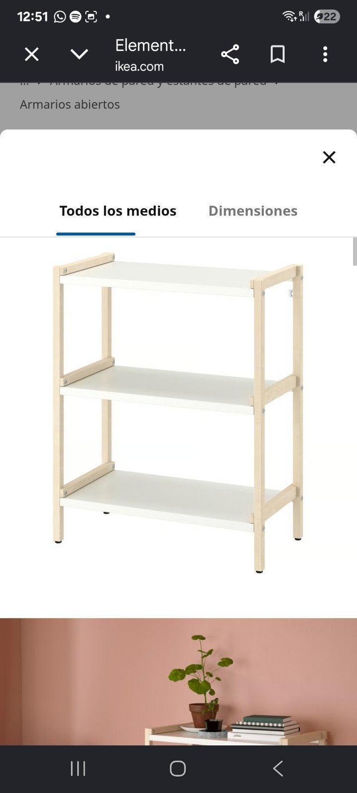 IKEA Baggebo Open Kast / Rek met 3 planken, Ophalen, Gebruikt