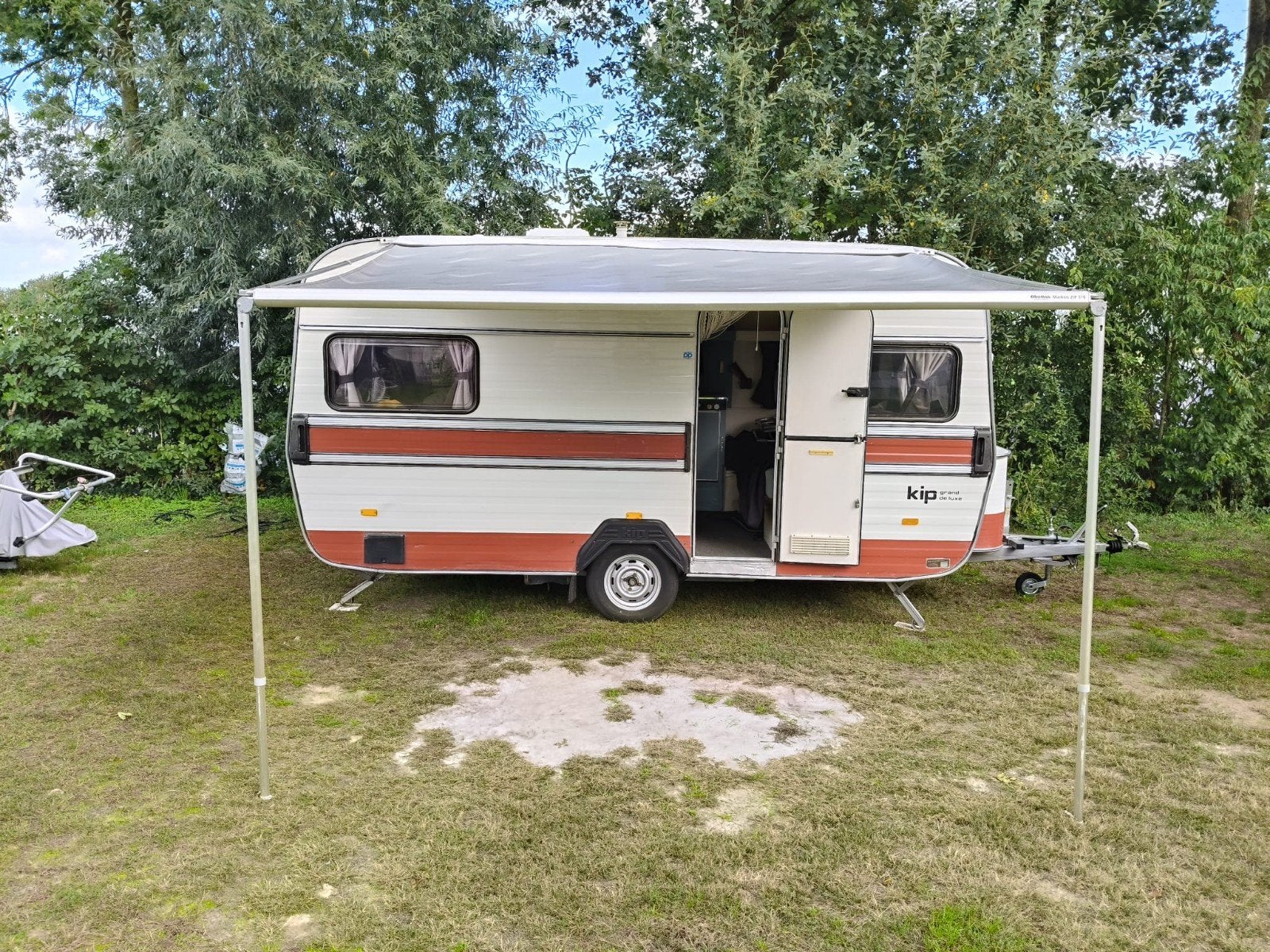 kip 1980 retro caravan met zakluifeltent, Caravans en Kamperen, Overige merken, Standaardzit, Particulier, 4 tot 5 meter
