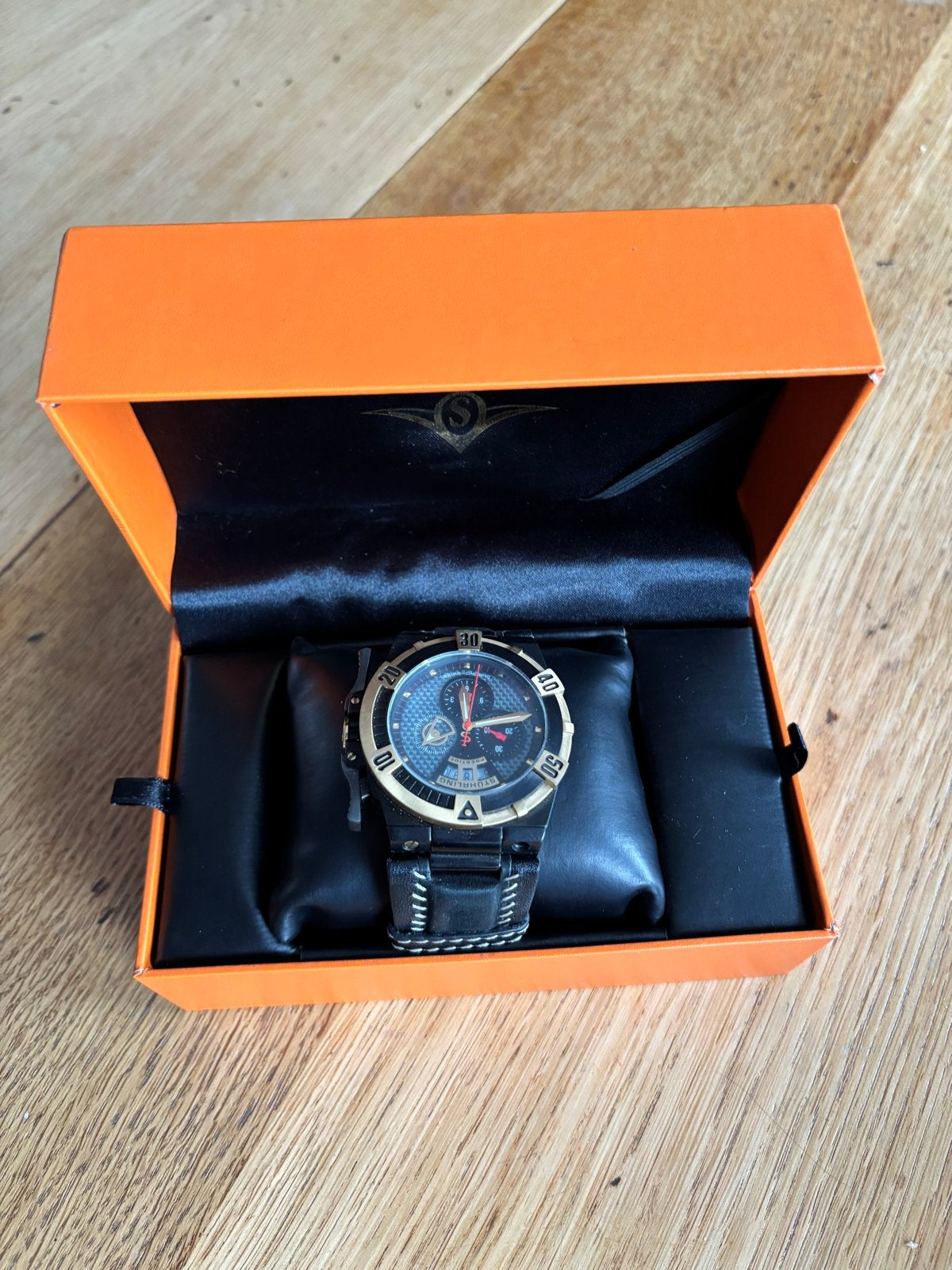 Stuhrling Midnight Falcon Prestige Herenhorloge - Nieuw, Overige merken, Overige materialen, Leer, Polshorloge