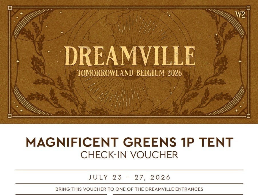 2026 Tomorrowland 1-persoons tent, Tickets en Kaartjes, Evenementen en Festivals, Eén persoon