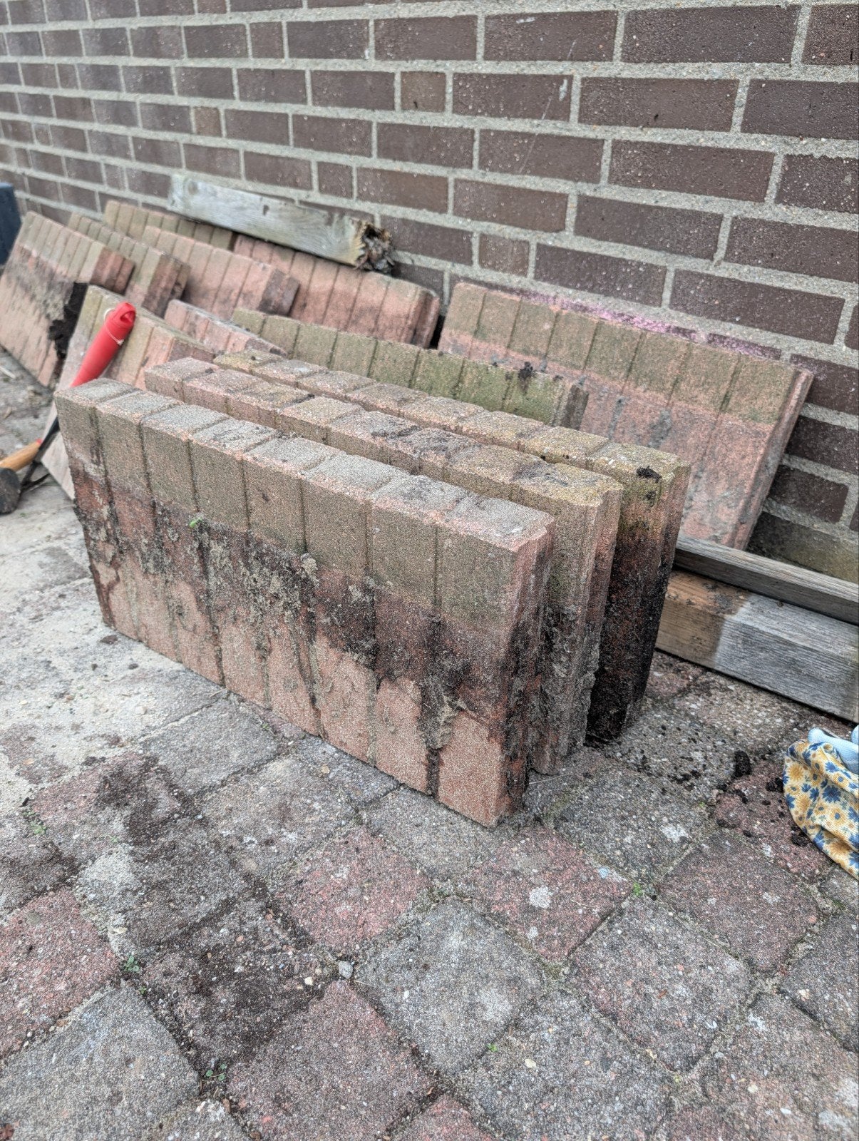 Quadrobandpalissade 6x25x50 cm, Ophalen, Gebruikt, Beton