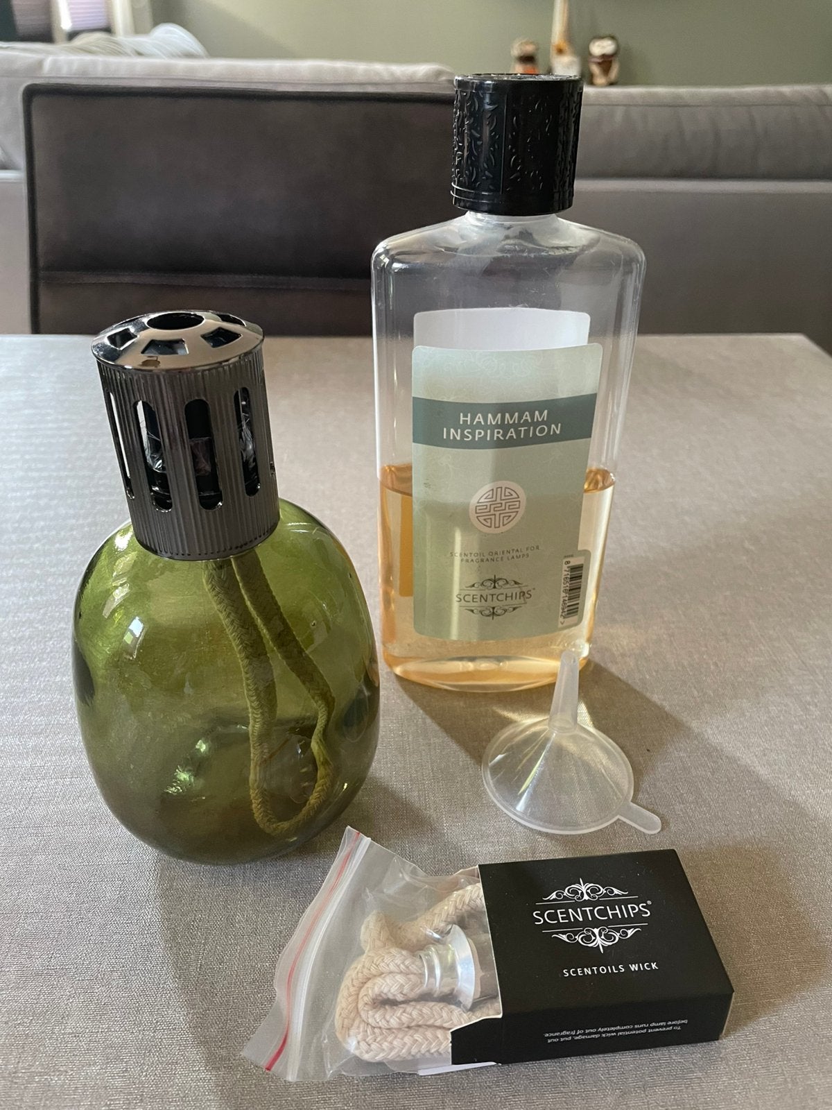 Geurverspreider Scentchips (zie hele omschrijving), Geurverspreider, Ophalen of Verzenden, Groen, Glas