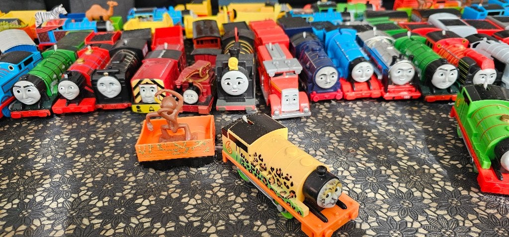 Thomas de trein Trackmaster, Percy Lion set, Ophalen of Verzenden, Zo goed als nieuw