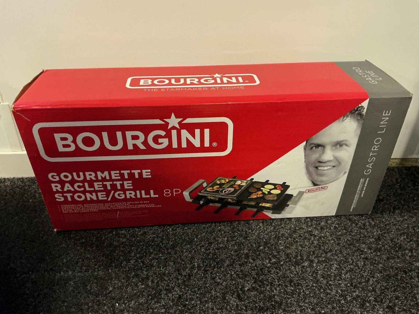 Bourgini Gourmette Raclette Stone/Grill 8P, Ophalen of Verzenden, Zo goed als nieuw, 8 personen of meer