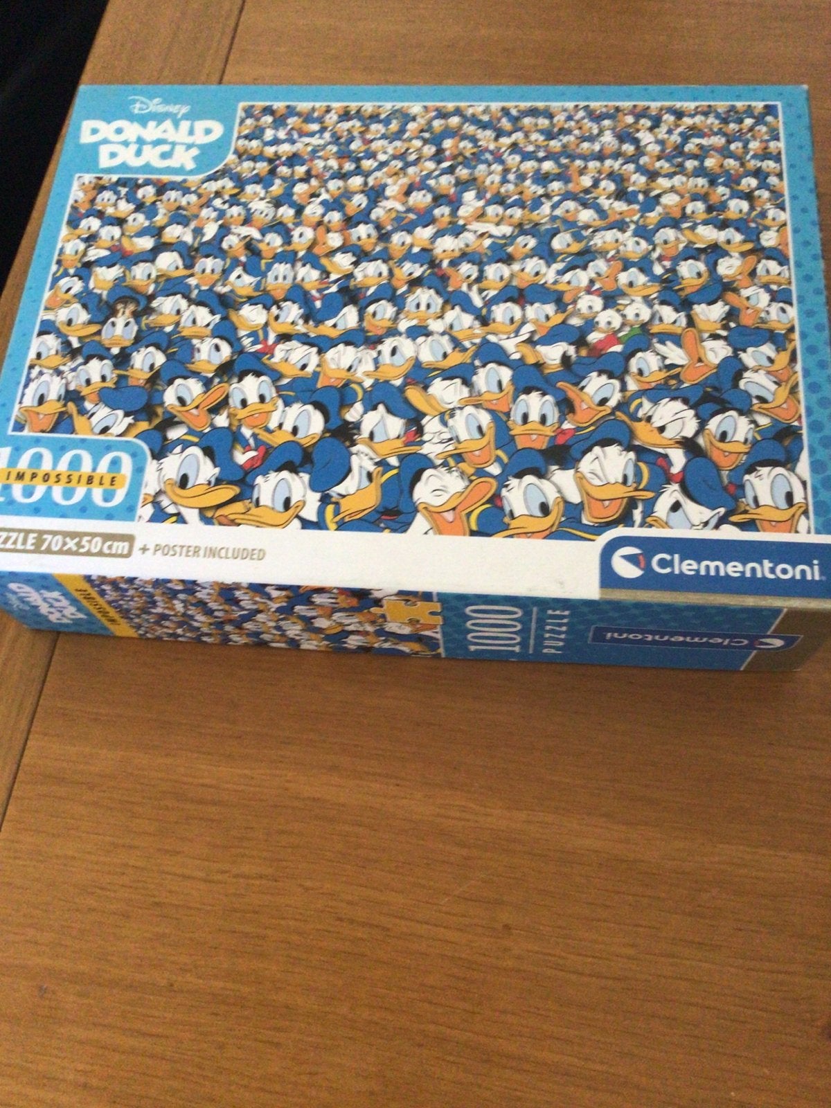 Disney Donald Duck Impossible Legpuzzel 1000 stukjes, Ophalen of Verzenden, 500 t/m 1500 stukjes, Zo goed als nieuw, Legpuzzel