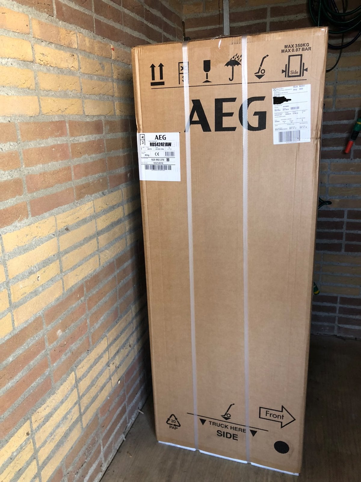 Nieuwe AEG Koelkast RDS424E1AW - Ongeopend!, Ophalen, 200 liter of meer, Nieuw, 140 tot 160 cm