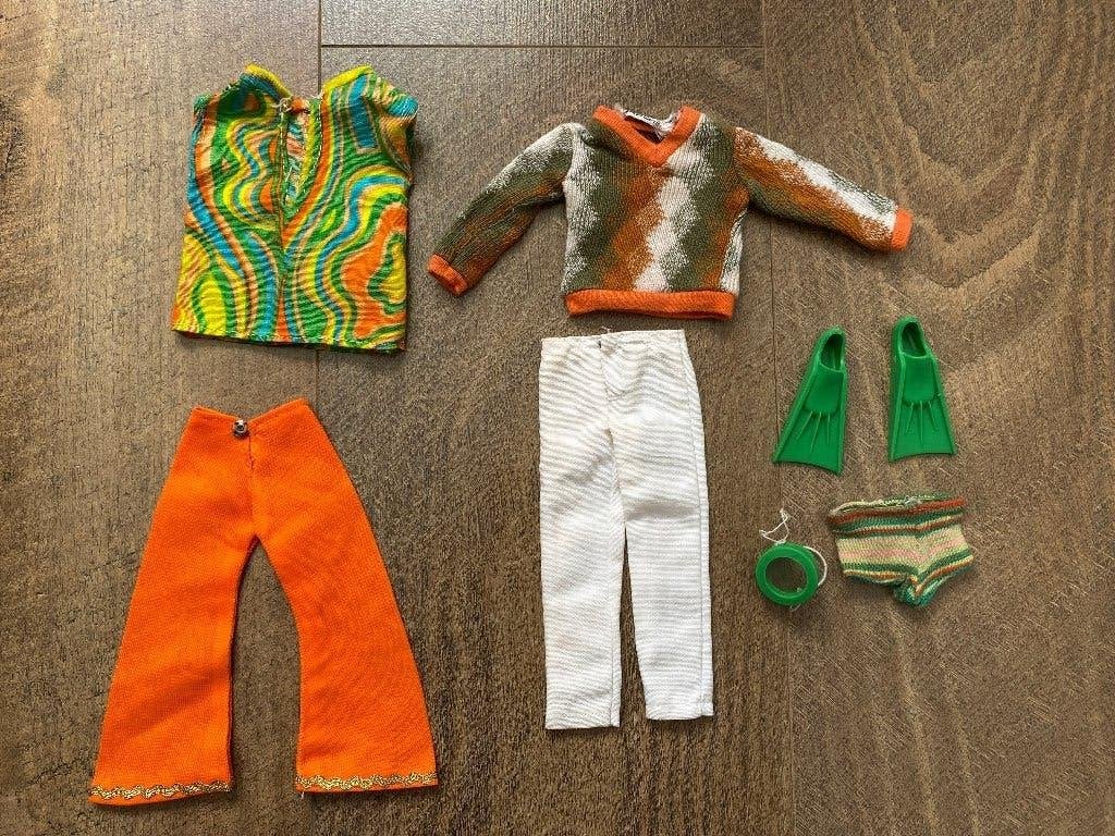 Vintage Barbie Ken kleding lot, Verzenden, Gebruikt, Fashion Doll