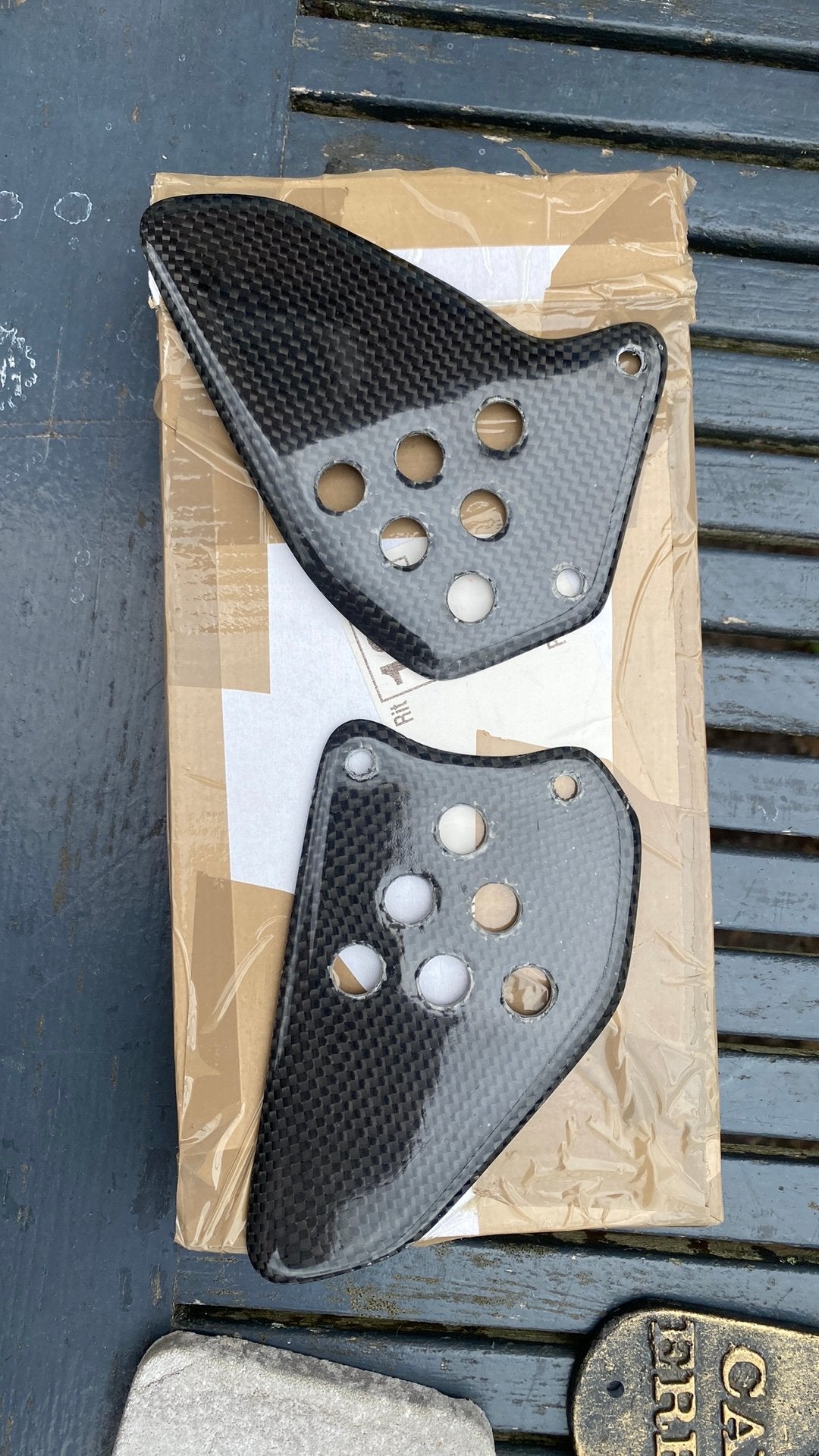 Honda vtr1000, sp1, carbon hiel bescherming, Ophalen of Verzenden