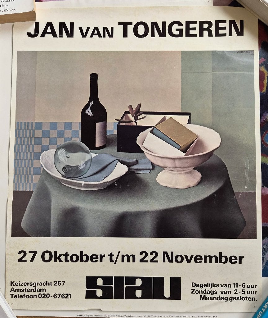 Jan van Tongeren (1897–1991),  Galerie Siau Amsterdam 1977, Antiek en Kunst, Origineel, Overige onderwerpen, Offsetdruk, Ophalen of Verzenden