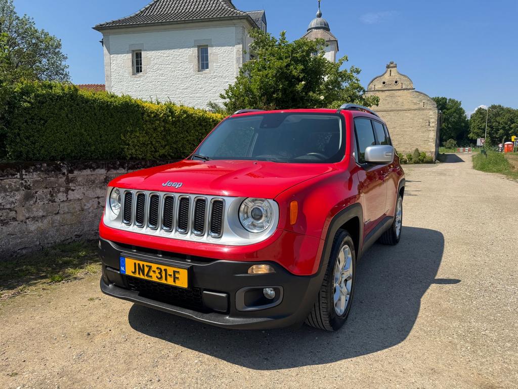 Jeep Renegade 1.4 Multiair Turbo 103KW 2WD AUT 2016 Rood, 4 cilinders, Leder, 1200 kg, 1368 cc
