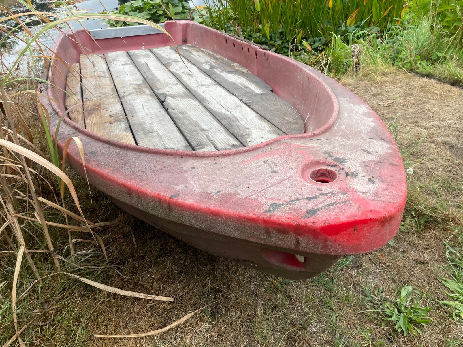Polyster roeiboot gratis, Watersport en Boten, Ophalen, Gebruikt