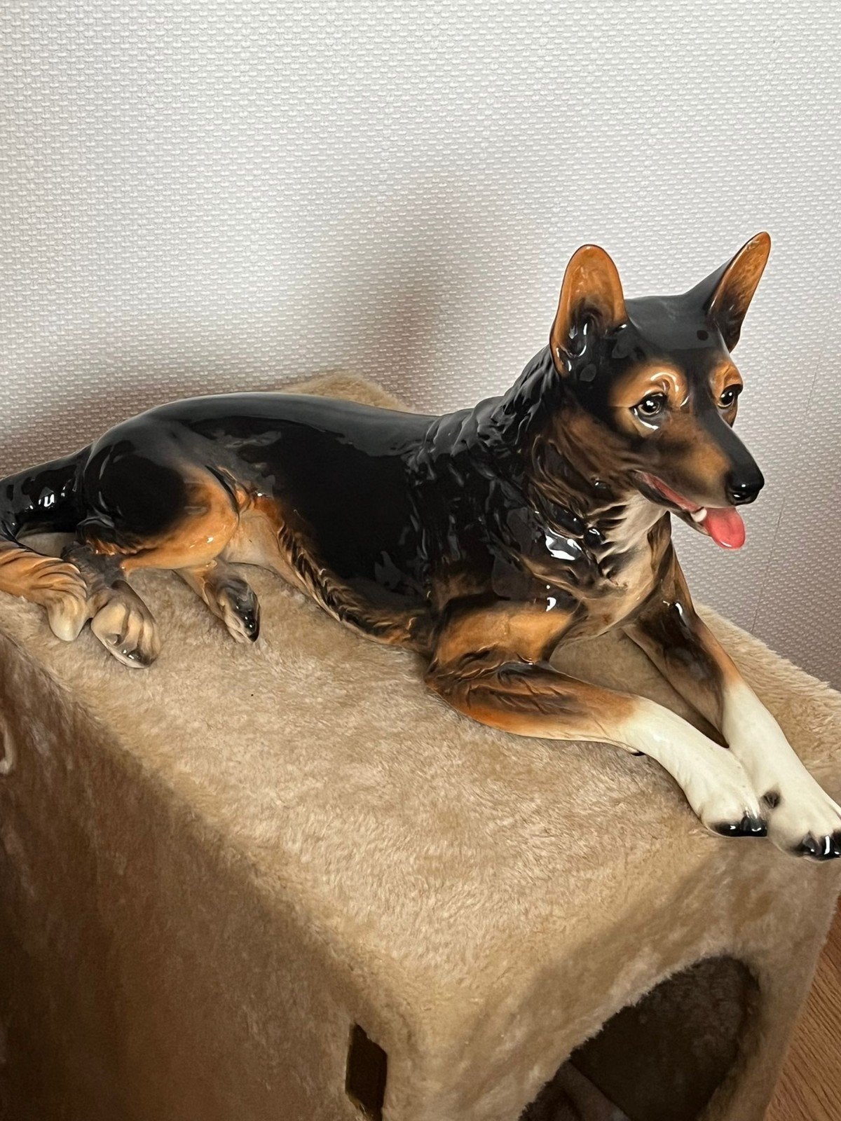 Goebel Porseleinen Duitse Herder Hond Beeld - 43 cm, Ophalen of Verzenden