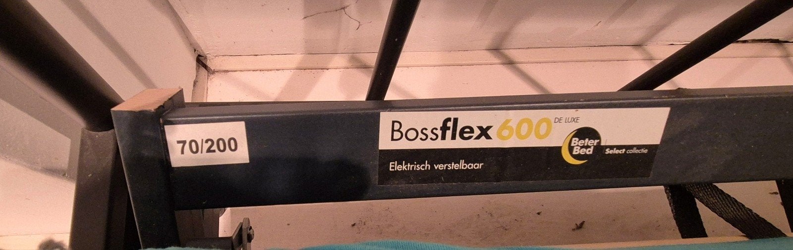 Bed met 2 elektrische lattenbodems, Ophalen, Tweepersoons, 200 cm, 140 cm