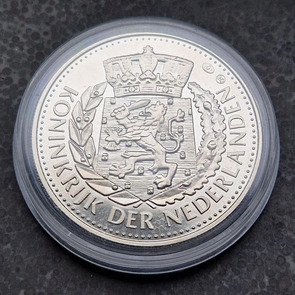 Afscheid van de 10 gulden munt - verzilverd, Postzegels en Munten, Munten | Nederland, Koningin Beatrix, Zilver, Ophalen of Verzenden