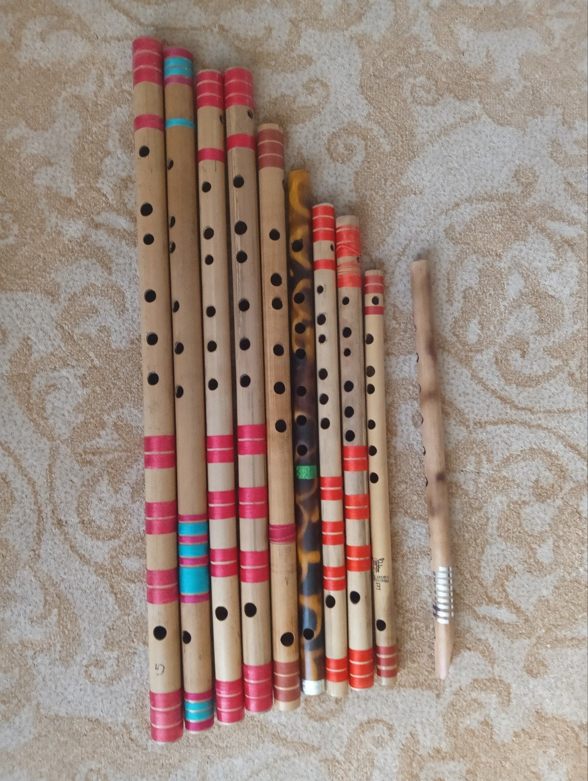 Bamboe fluiten set met hoezen, diverse maten, Ophalen of Verzenden