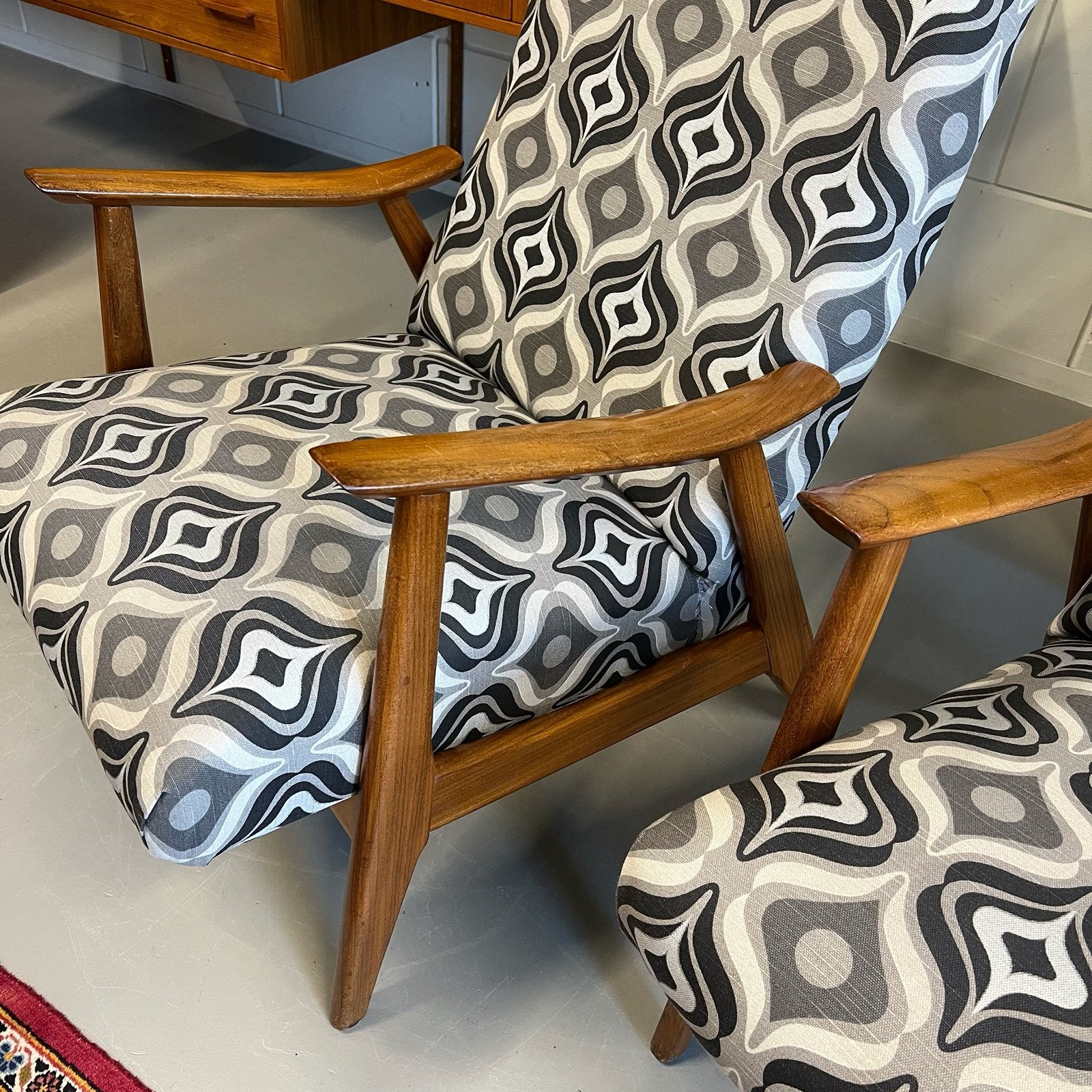 **SALE**  Set van 2 vintage fauteuils, Gebruikt, ., Minder dan 75 cm, Ophalen of Verzenden