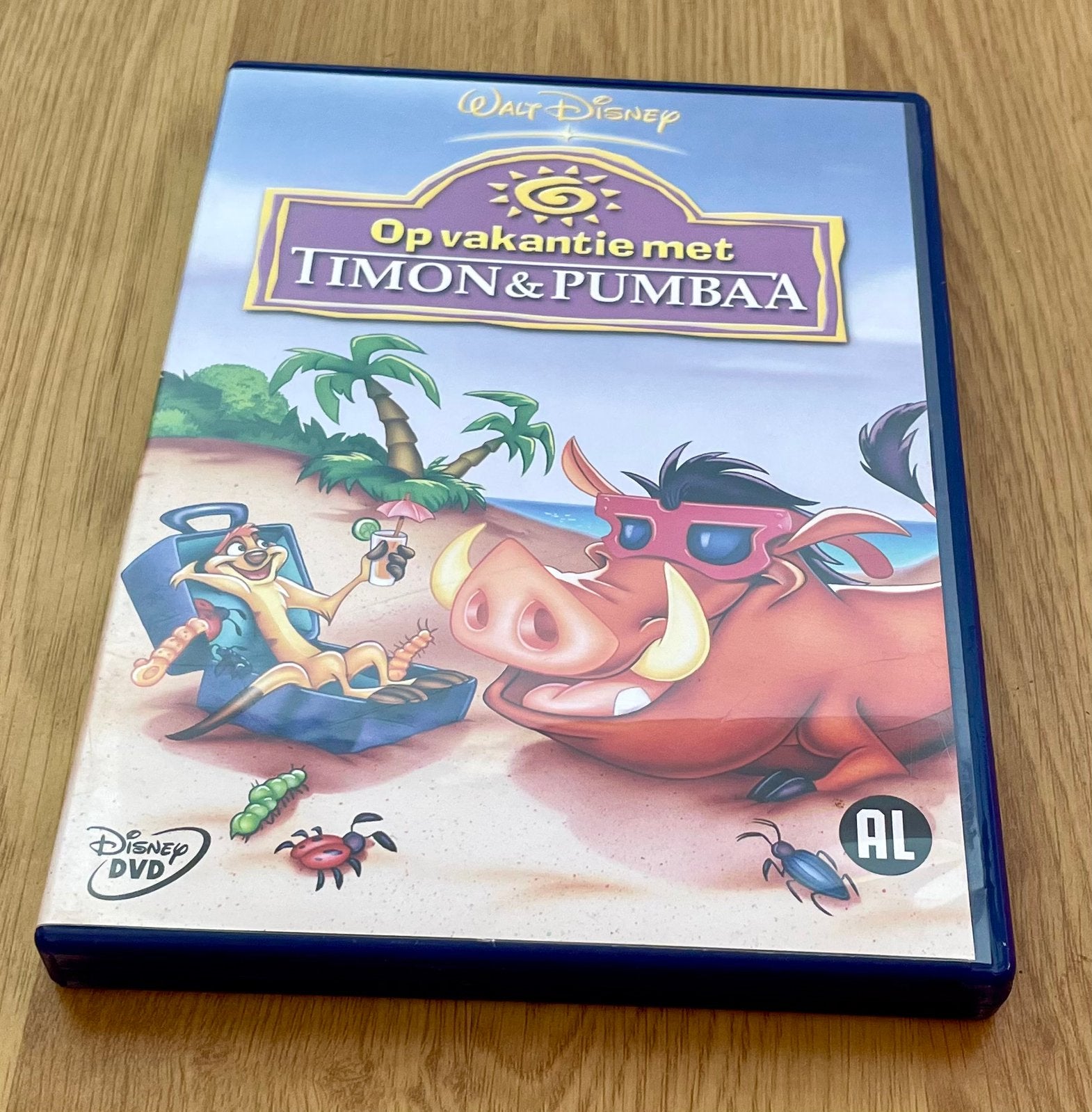 Disney dvd op vakantie met Timon en pumbaa goede staat, Spaans, Inclusief doosje, Ophalen of Verzenden, Zo goed als nieuw