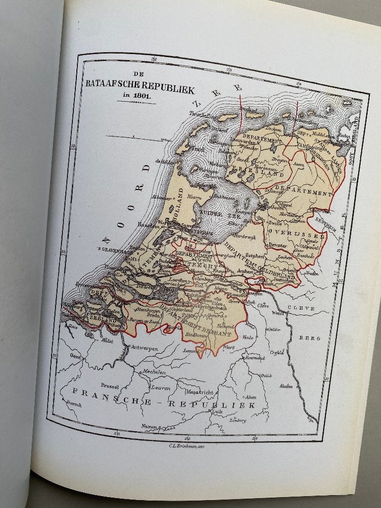 Geschiedkundige atlas van Nederland in 16 kaarten (1890), Overige atlassen, Ophalen of Verzenden, Zo goed als nieuw, 1800 tot 2000