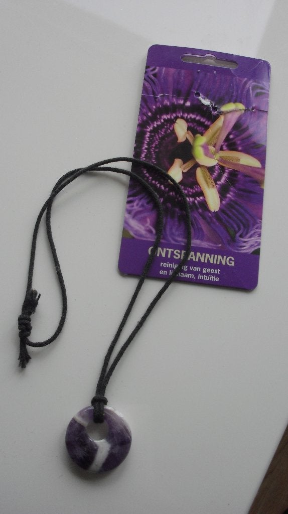 Veterketting met Amethisthanger, Overige materialen, Verzenden, Paars, Nieuw