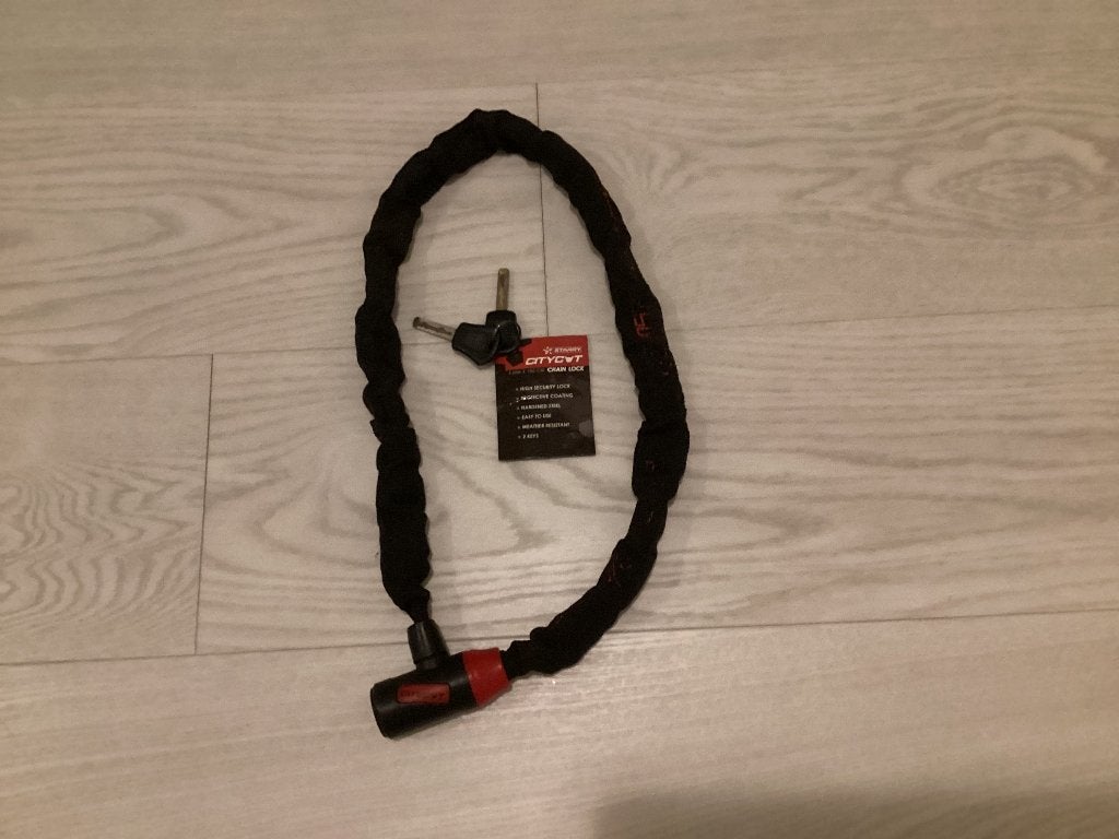 NIEUW Fiets Kettingslot Starry Citycat 5 mm x 100cm ophalen, Ophalen, Nieuw, Kettingslot