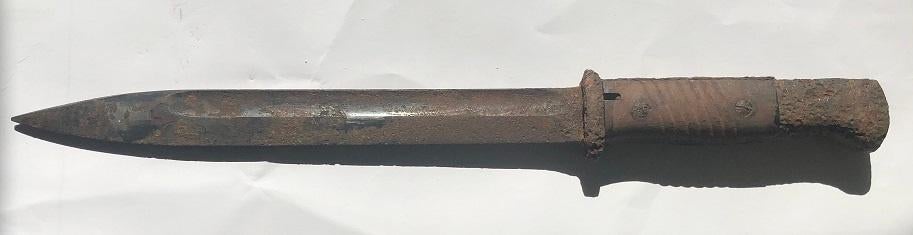 K98 bajonet 1 met bakelieten greep., Ophalen of Verzenden, Landmacht, Duitsland, Mes of Dolk