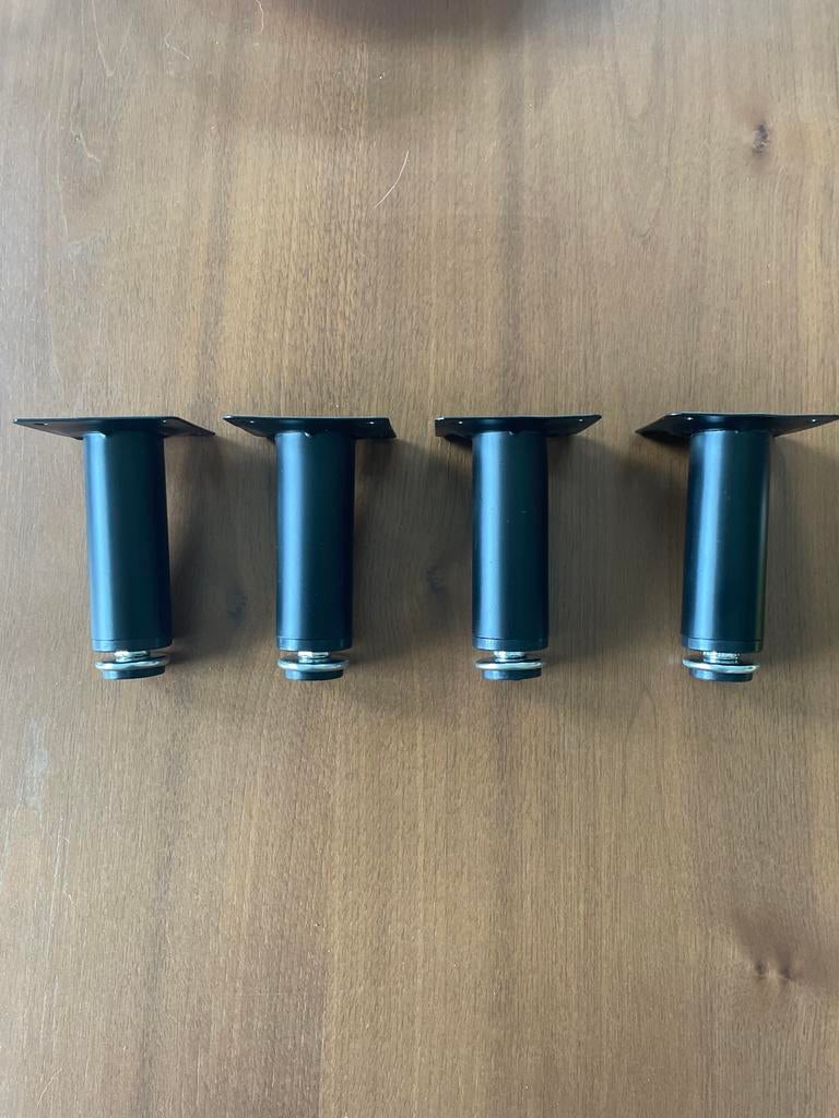 Verstelbare meubelpoten zwart 10-11 cm hoog (set van 4), Ophalen of Verzenden