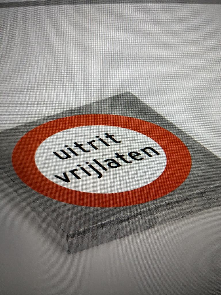 Stoeptegel / Symbooltegel UITRIT VRIJLATEN 30 x 30 x 40 mm, Ophalen, Overige materialen, Overige typen, Nieuw