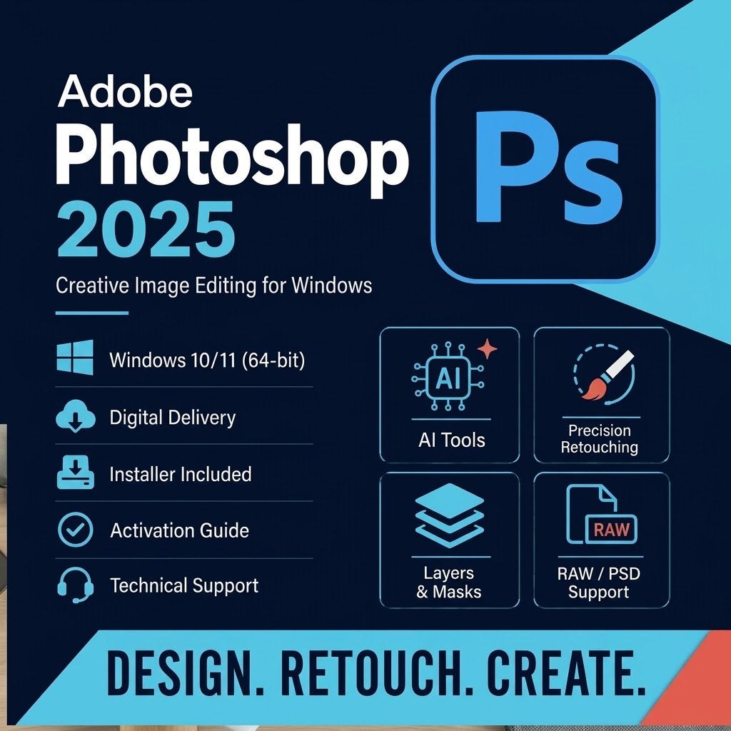 Adobe Photoshop 2025 Professional voor Windows, Computers en Software, Ophalen of Verzenden, Nieuw, Windows