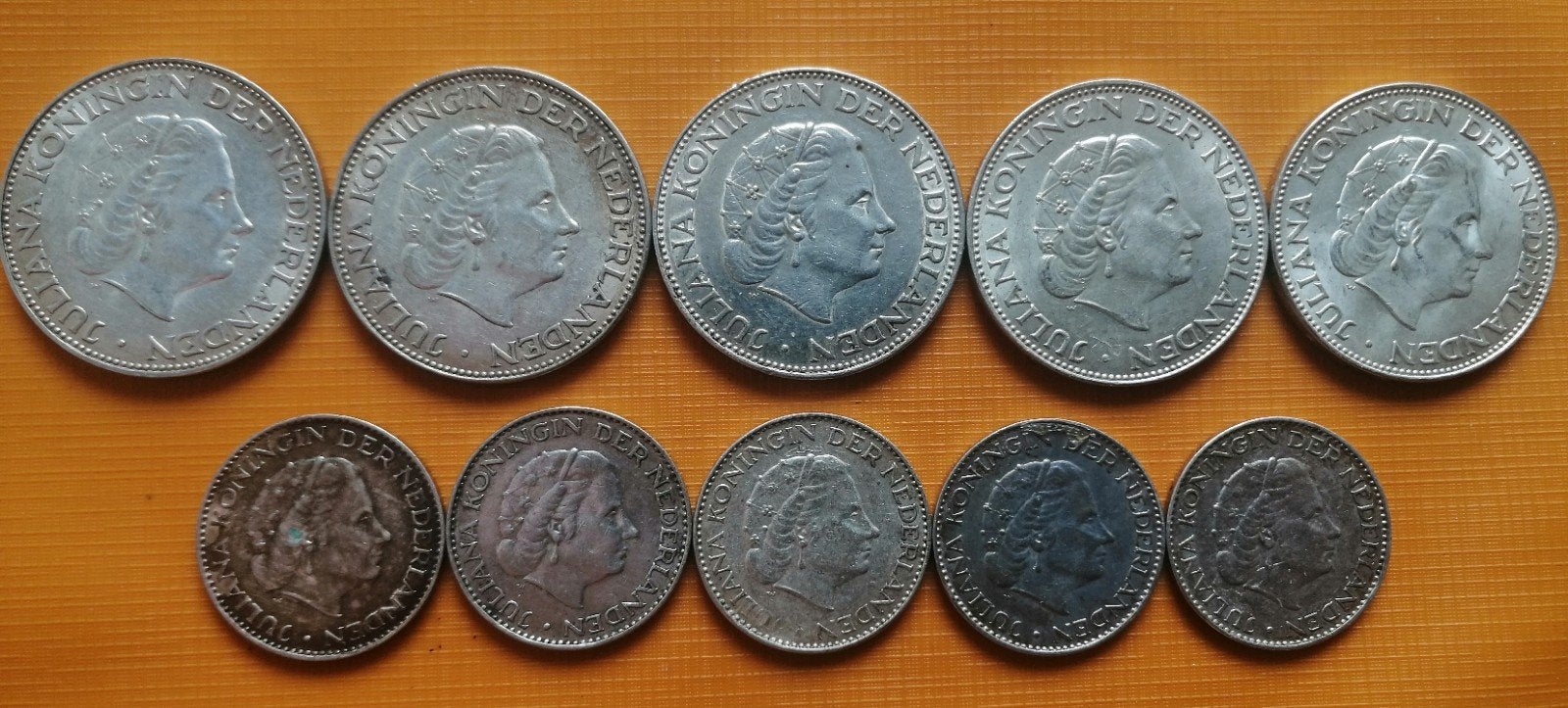 Zilveren Juliana guldens en rijksdaalders}, Verzenden, Koningin Juliana, 2½ gulden, Setje