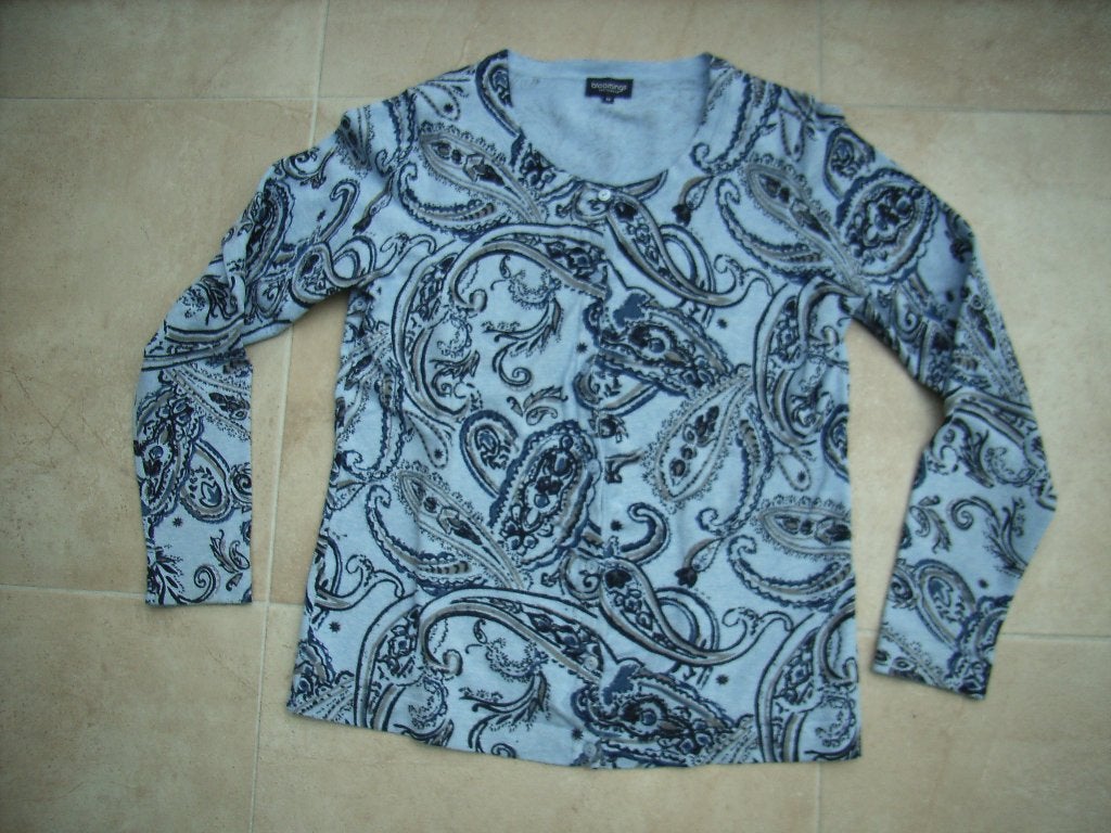 z.g.a.n. BLOOMINGS vestje blauw met paisley motief maat M, Maat 38/40 (M), Blauw, Ophalen of Verzenden, Zo goed als nieuw