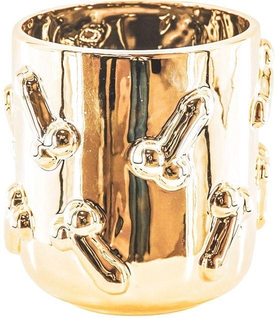 Planten Pot Piemels Keramiek Goud of roze 17,5x17,5x17,5cm, Onbekend, Nieuw, Ophalen of Verzenden, Info@housevitamin.nl