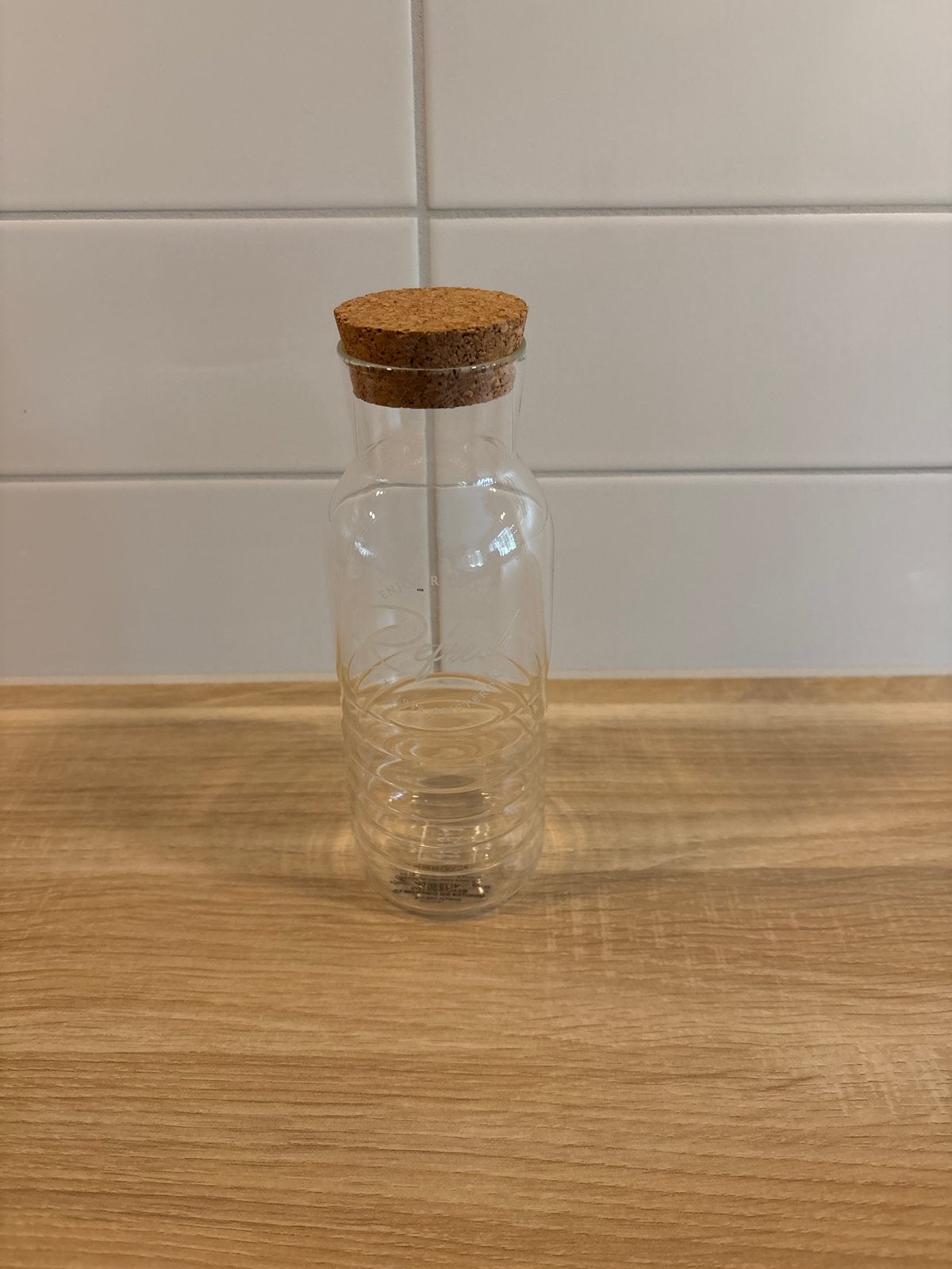 Riviera Maison glazen fles met kurk - Nieuw, Transparant, Nieuw, Met deksel, Ophalen of Verzenden