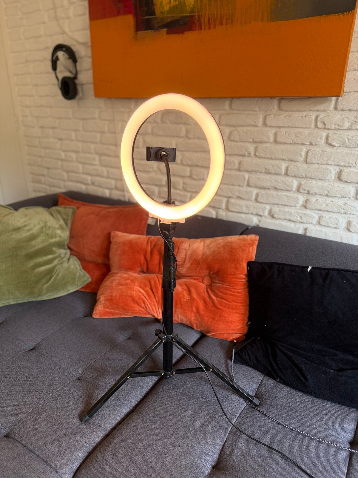 Ringlamp met Statief en Telefoonhouder - 10 Inch - 180 cm, Ophalen of Verzenden, Nieuw
