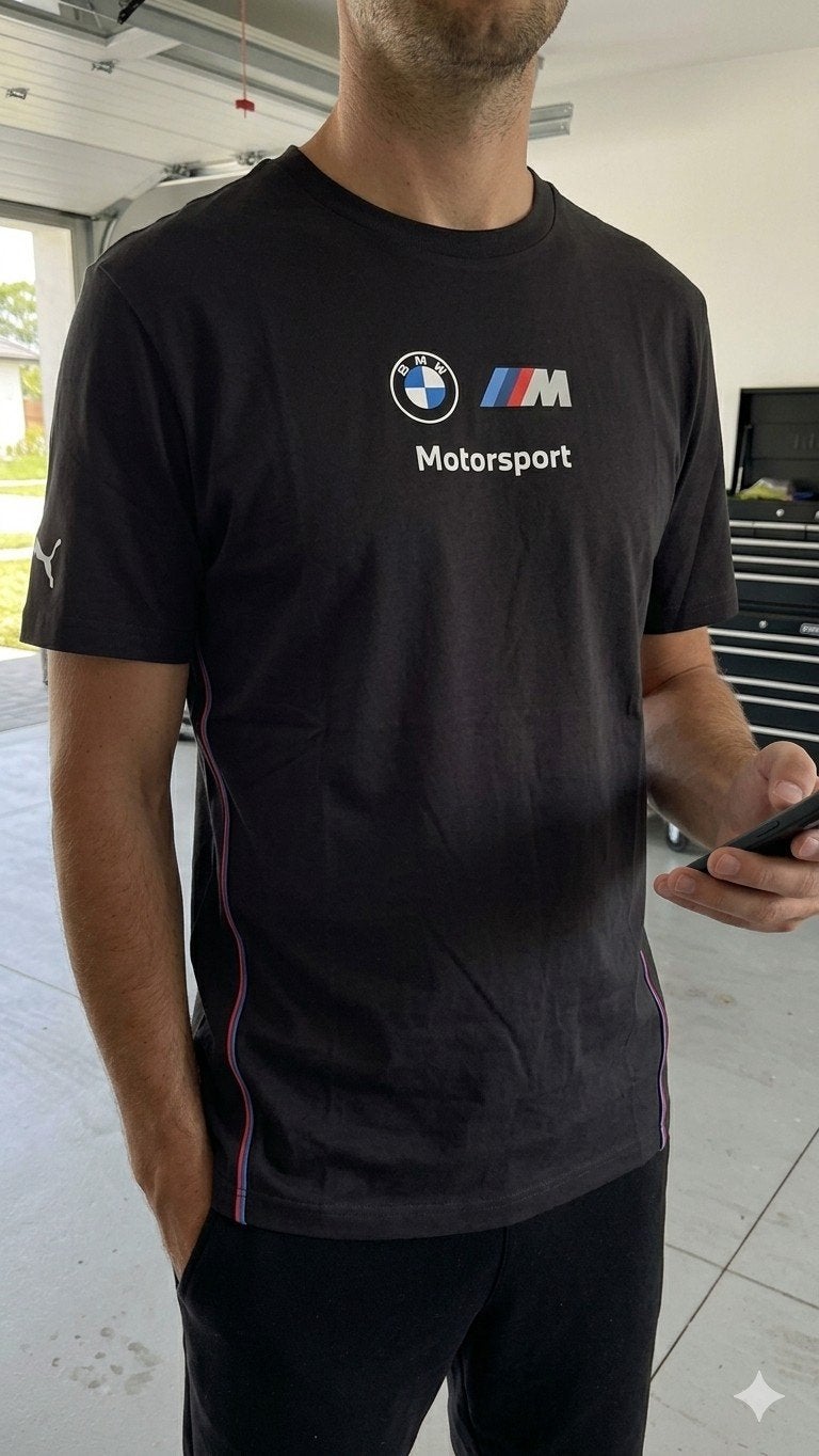 BMW Motorsport T-shirt Zwart - Maat M, Maat 48/50 (M), Zwart, Ophalen of Verzenden, Zo goed als nieuw