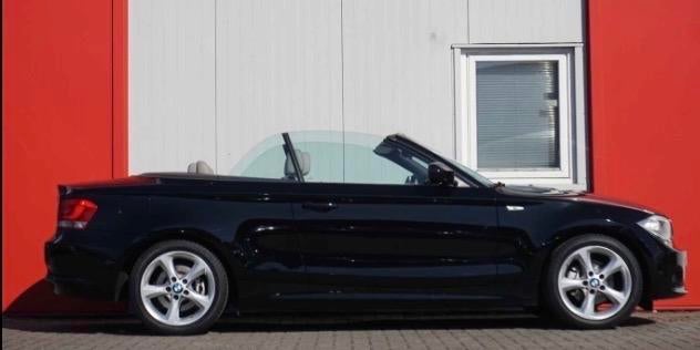 BMW 1-Serie 2.0 118I Cabrio 2011 Zwart, Auto's, BMW, 1-Serie, 1995 cc, Beige, Cabriolet