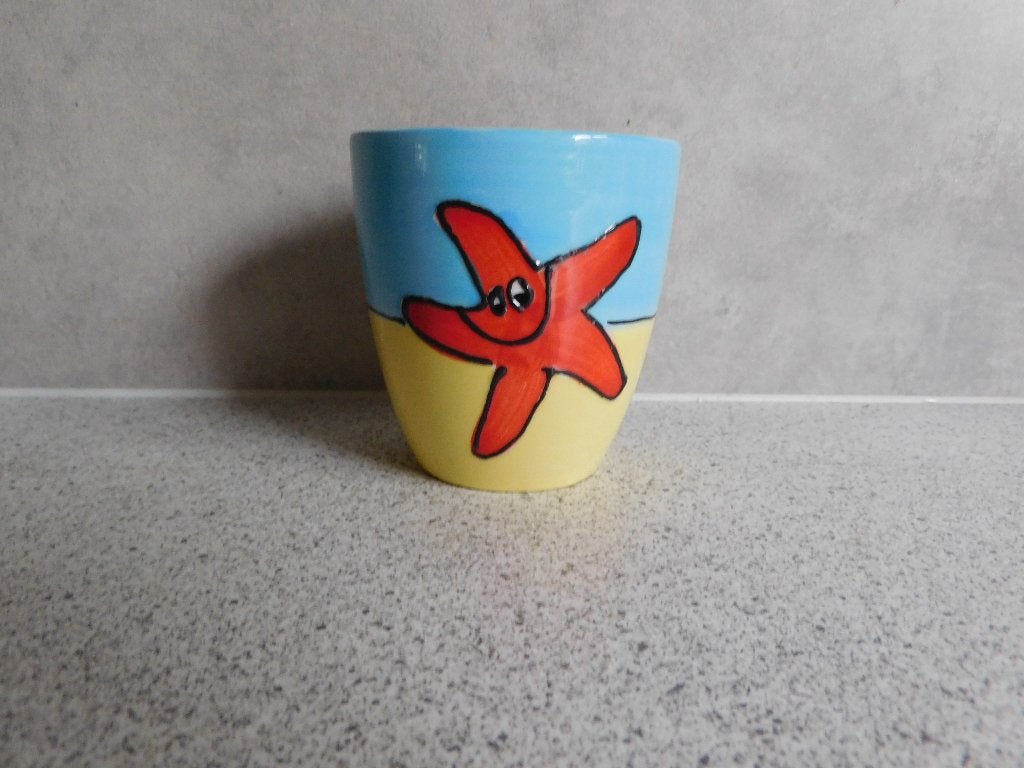 Mok Zeester Kees de Waal Texel - 8x7,5 cm, Huis en Inrichting, Overige merken, Keramiek, Zo goed als nieuw, Overige stijlen
