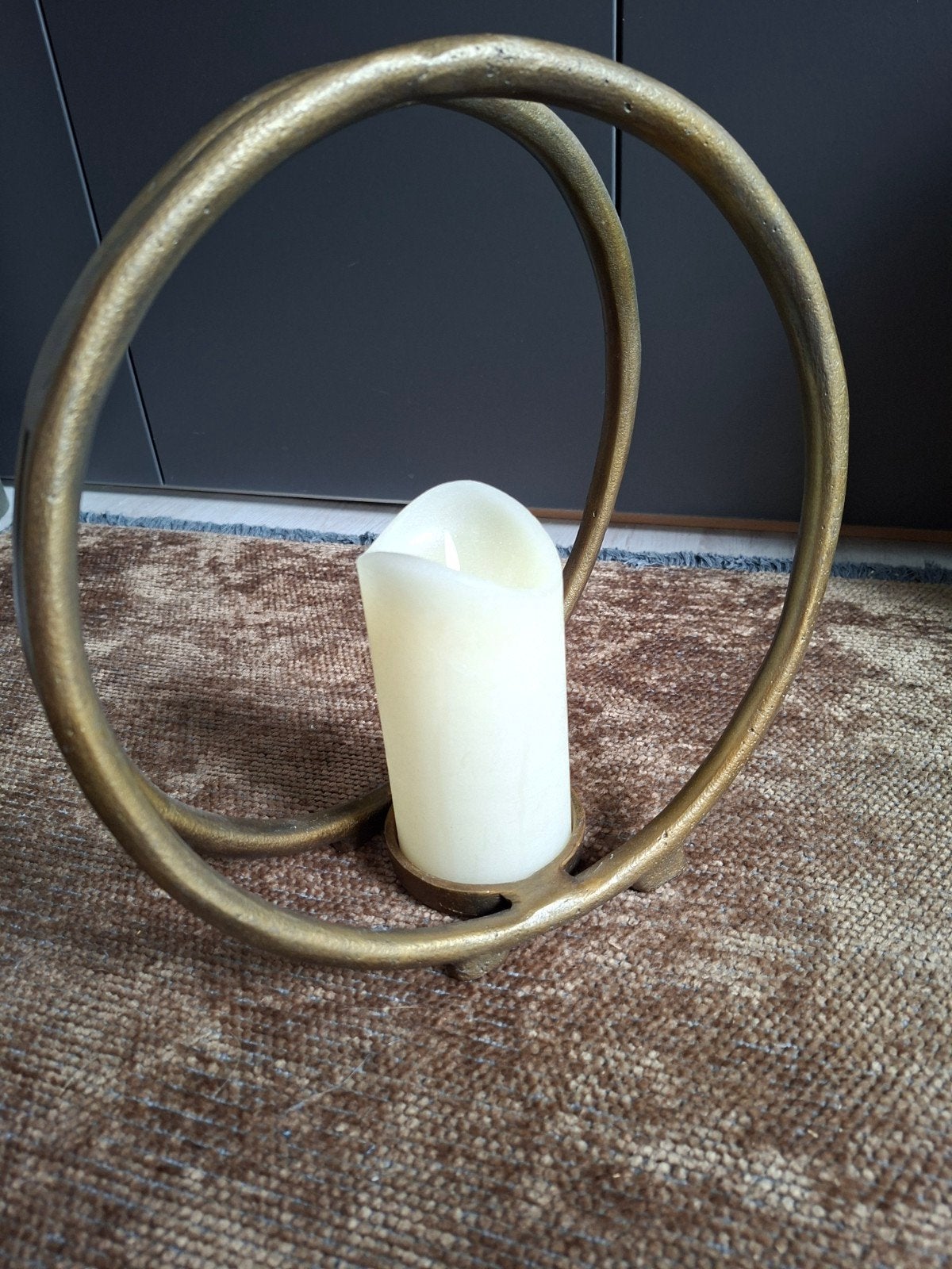 Lifestyle home collection goudkleurige kandelaar, Ophalen of Verzenden, Zo goed als nieuw, Metaal, Kandelaar