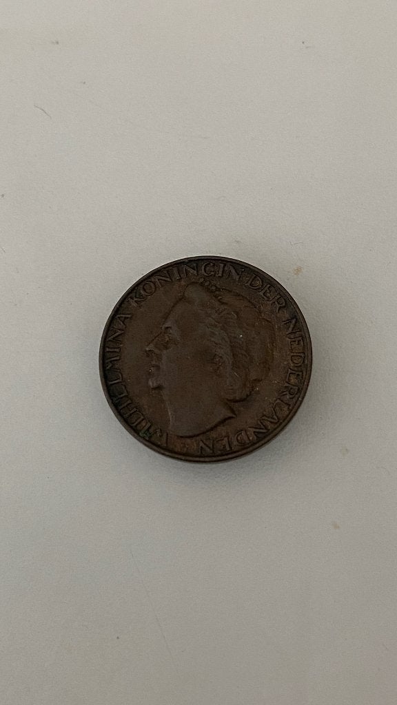 Nederlandse 1 Cent Munt 1948 Koningin Wilhelmina, Postzegels en Munten, Ophalen of Verzenden, Koningin Wilhelmina, 1 cent, Losse munt