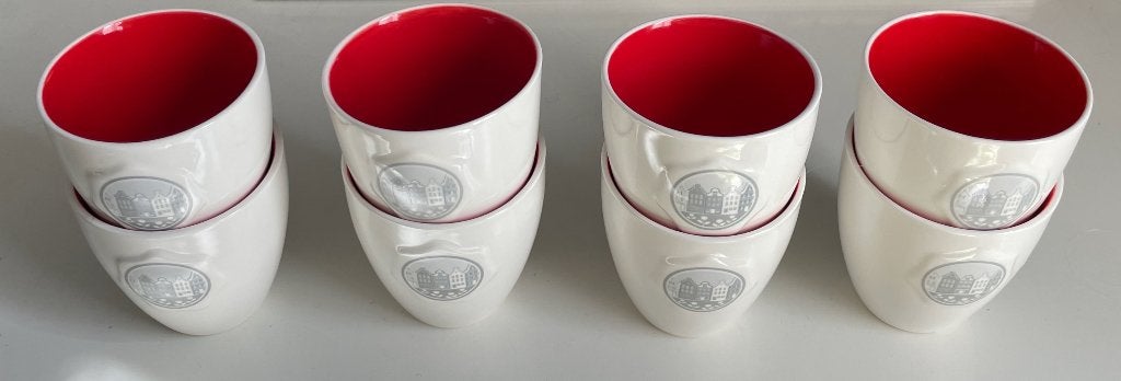 8 Senseo mokken bekers Postcode Loterij Douwe Egberts, Huis en Inrichting, Keuken | Servies, Overige merken, Nieuw, Overige stijlen