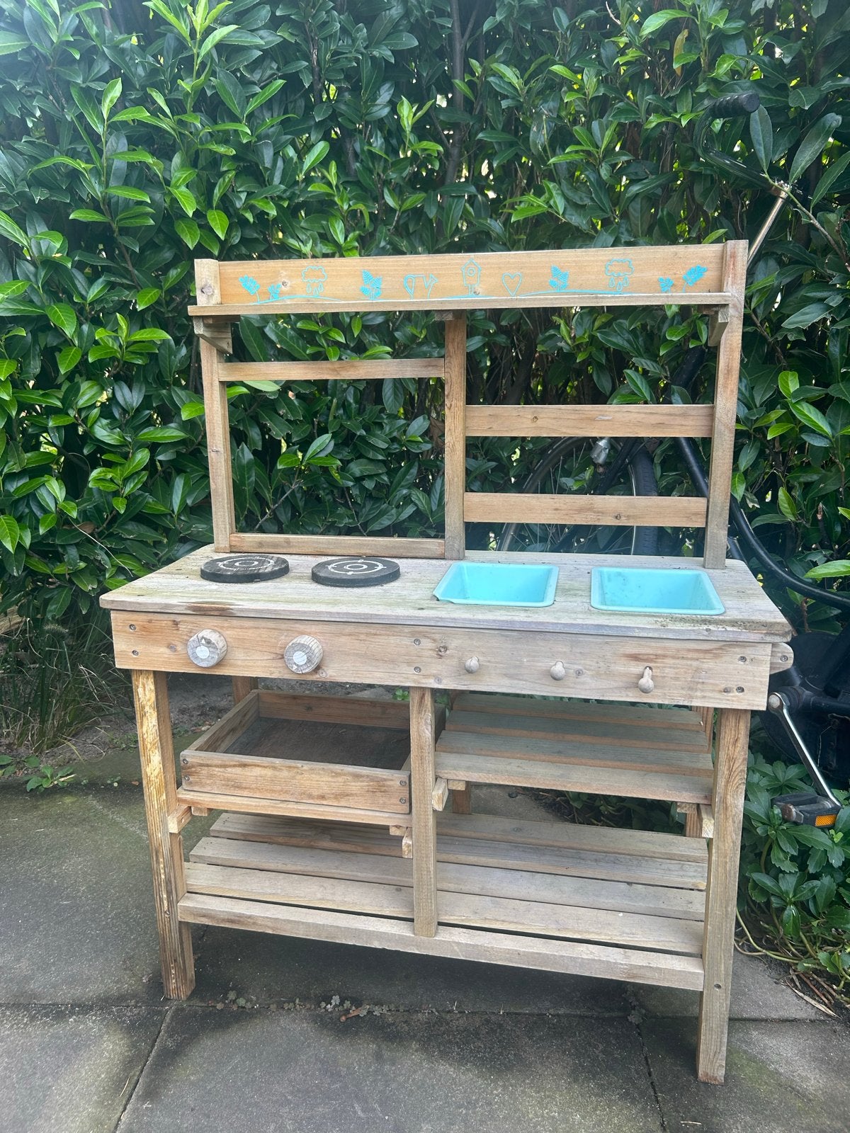 Gratis. Houten Speelkeuken voor Buiten - Gebruikt, Ophalen of Verzenden, Gebruikt, Hout, Speelkeuken